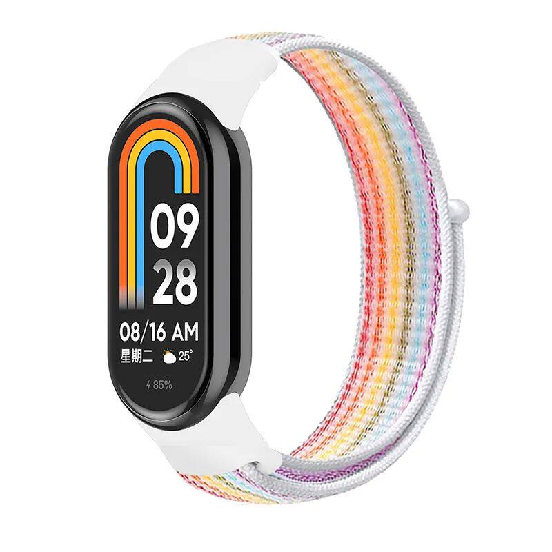 MI BAND 8 7 6 스트랩 나일론 스포츠 루프 시계 벨트용 팔찌
