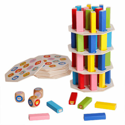 儿童智力层层叠叠乐叠叠高积木木质玩具釜底抽薪桌面亲子互动游戏