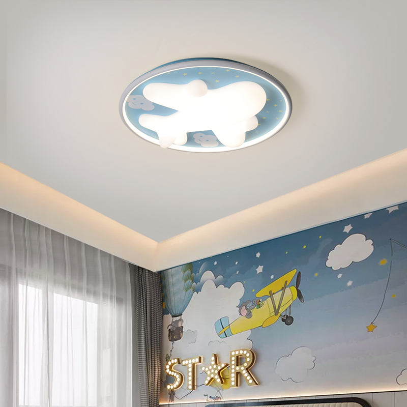 儿童房吸顶灯灯具女孩卧室灯个性温馨创意男孩房间灯全光谱护眼灯
