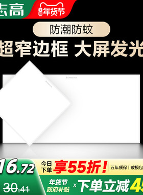 300x600卫生间集成吊顶灯厨房30x30铝扣板led平板灯嵌入式吸顶灯