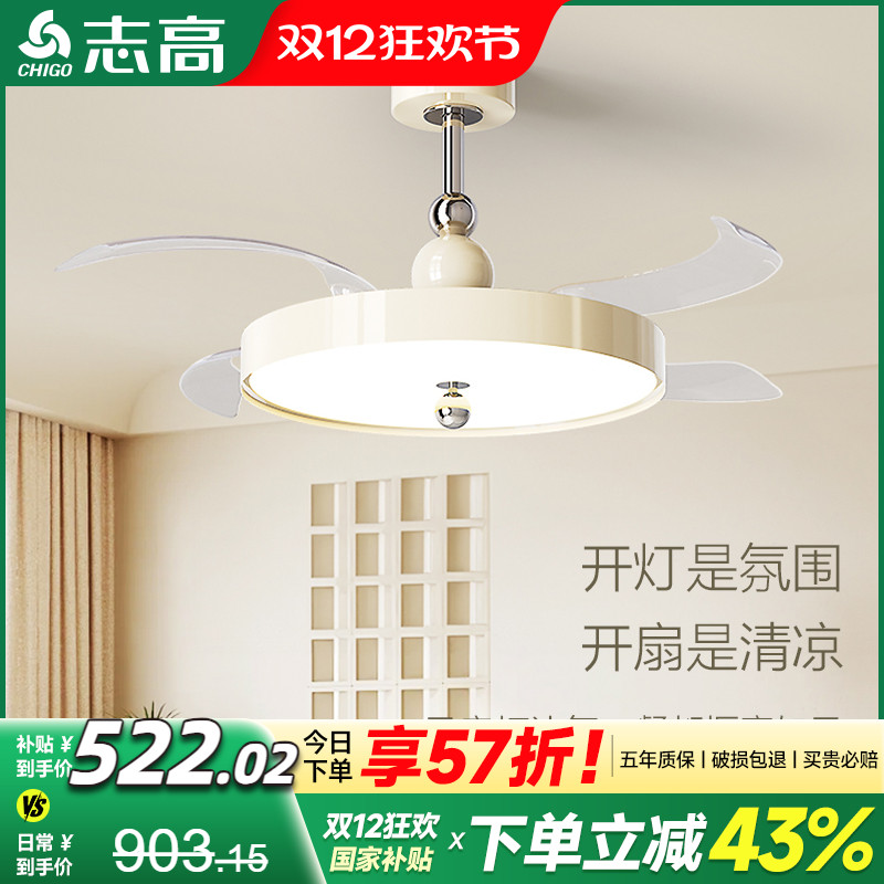 隐形风扇灯2025新款超亮节能