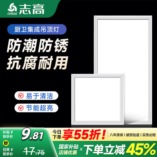 志高厨房卫生间集成吊顶灯面板灯