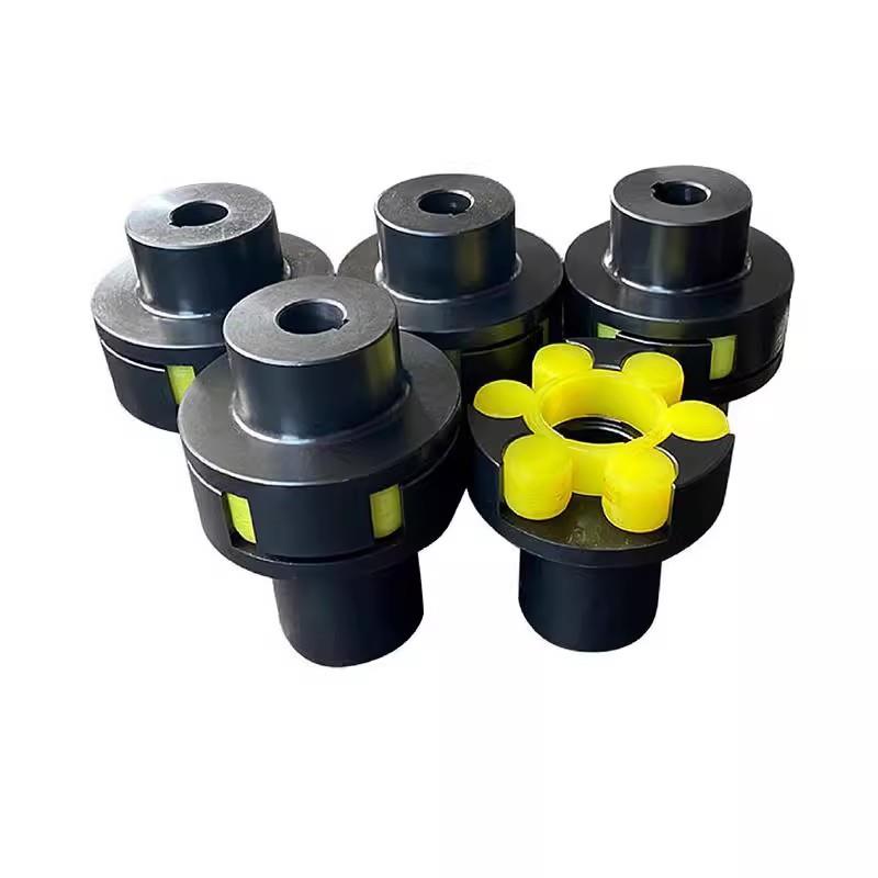 ML45钢梅花联轴器电机连轴器套弹性联轴器大扭矩刚性连接杆带键槽