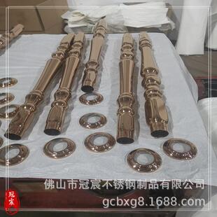 广东不锈钢花瓶柱生产厂 葫芦形循环楼梯配件 201异型葫芦柱