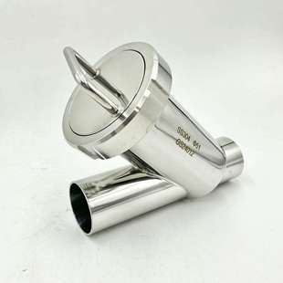 DN50 Φ38 Y型焊接过滤器卫生级304 316L不锈钢斜插焊接Y型过滤器