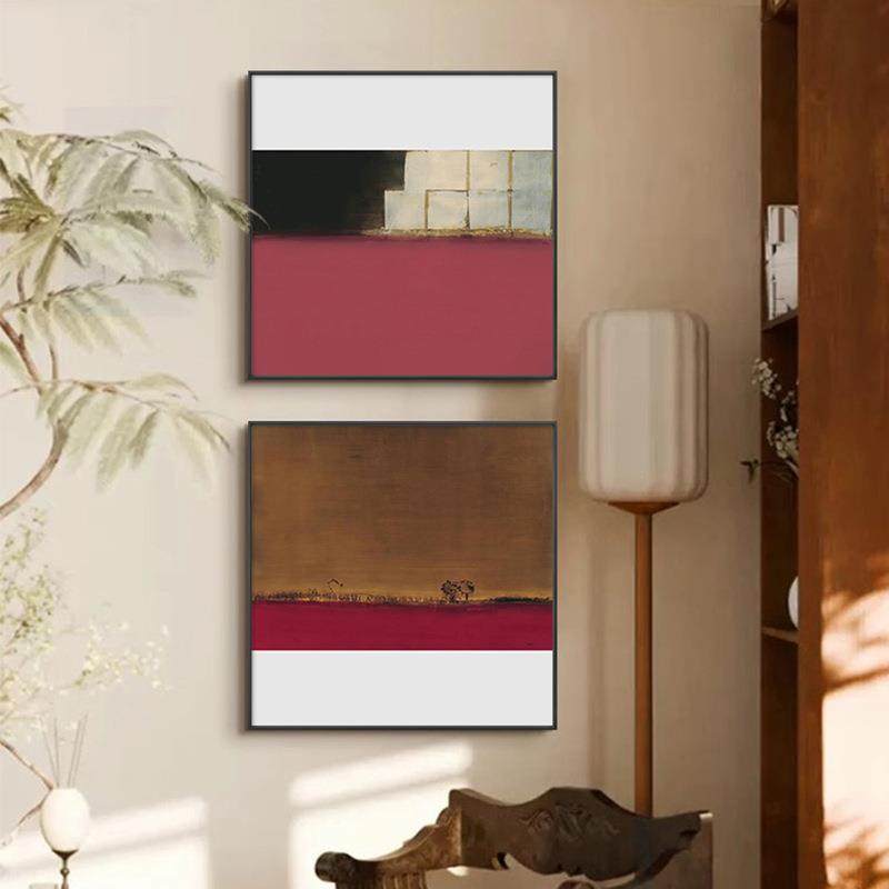 客厅轻奢沙发后现代简约装饰画书房酒店床头抽象壁画样板间桌面画