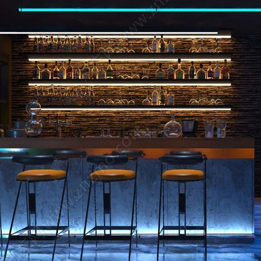 简约上墙酒架吧台壁挂红酒杯杯架倒挂餐厅悬挂铁艺酒柜置物架轻奢