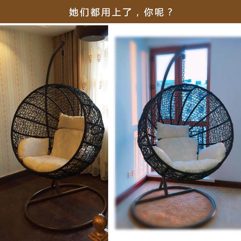 摇椅鸟巢吊篮水滴藤椅阳台客厅吊兰秋千寝室卧室吊椅加固室内摇篮