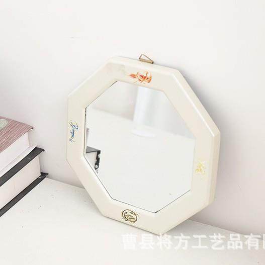 异形镜子卫生间装饰壁挂免打孔挂镜圆角浴室镜桌面立体化妆镜可定