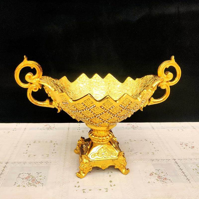 欧式果盘电镀金工艺家居装饰品双耳水果盘金色摆件收纳客厅餐桌,玩具/童车/益智/积木/模型,毛绒/玩偶/公仔/布艺类玩具,淘宝优惠券,粉丝福利购,淘宝优惠卷
