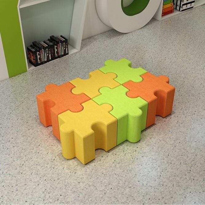 早教幼儿园培训艺术中心读书吧软包圆凳儿童家长创意异形组合沙发