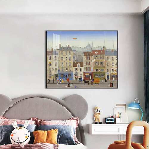 Michel Delacroix现代北欧客厅装饰画街景餐厅沙发背景卧室挂画
