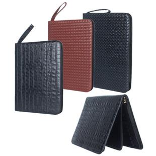 简约大容量钢笔收纳笔袋商务办公出差收纳盒皮质绘画笔盒工具包