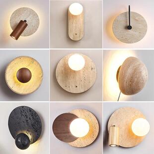 墙壁灯高级感极简复古中古风酒店民宿室内客厅卧室床头壁灯