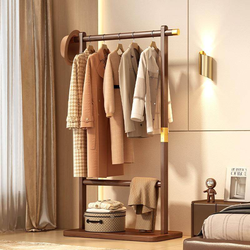 衣帽架家用卧室挂衣架简约多功能简易落地衣架家用结实耐用挂包架