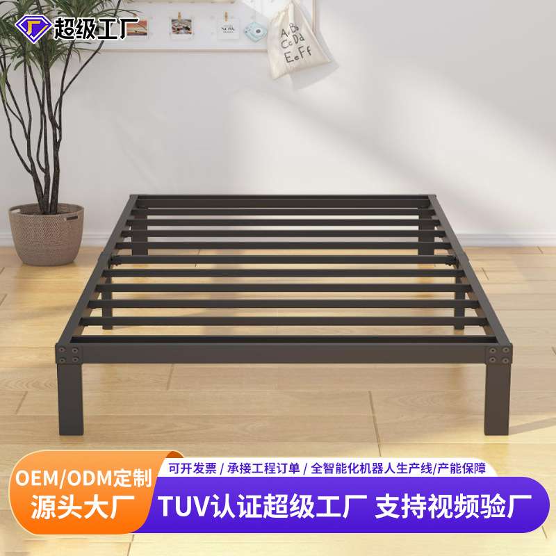 铁艺床双人床现代简约1.5米加厚加固铁架单人床1.8出租屋儿童铁床