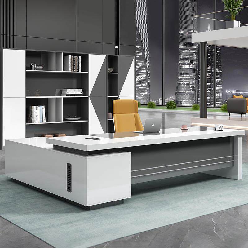 办公桌简约现代办公室电脑桌椅组合经理总裁单人桌子大班台老板桌