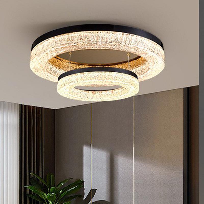 意式极简主卧室灯树脂吸顶灯设计师现代简约高端全铜轻奢客厅灯