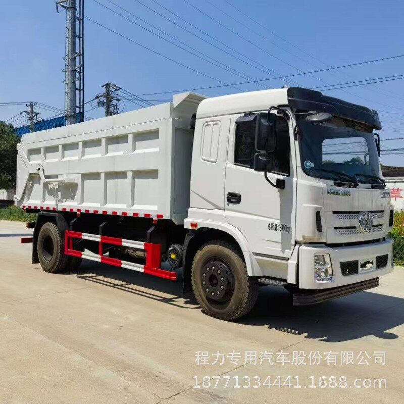 国六三环昊龙厢式垃圾车东风10方垃圾车挂桶垃圾清运车自卸垃圾车