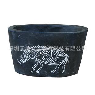 直销中国古代历史仿真教具猪纹陶钵模型学校历史教室教学