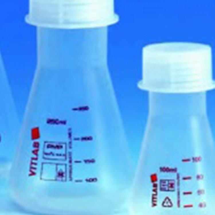 德国VITLAB锥形瓶PMP带PP螺帽100ml668956699566795