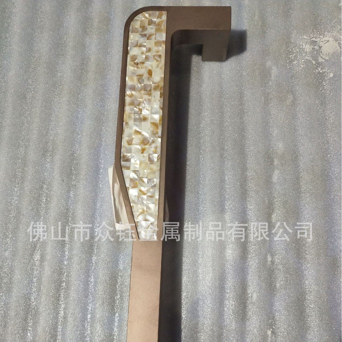 海花岛316不锈钢镶贝壳大门拉手商业娱乐办公楼大理石门把手
