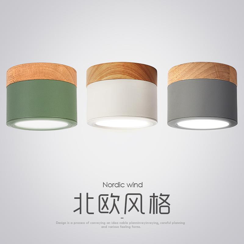 免打孔led明装筒灯简约现代过道走廊灯玄关入户门厅灯天花吊顶灯