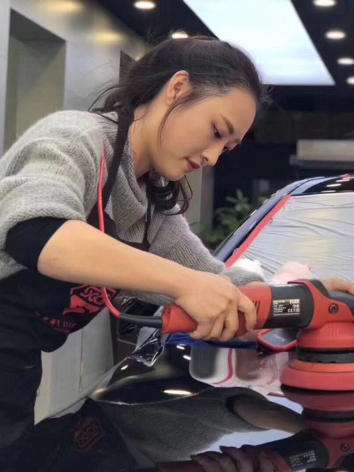 丰城抛光机汽车美容漆画痕修覆专用抛光小工具小型同心机Ro直机