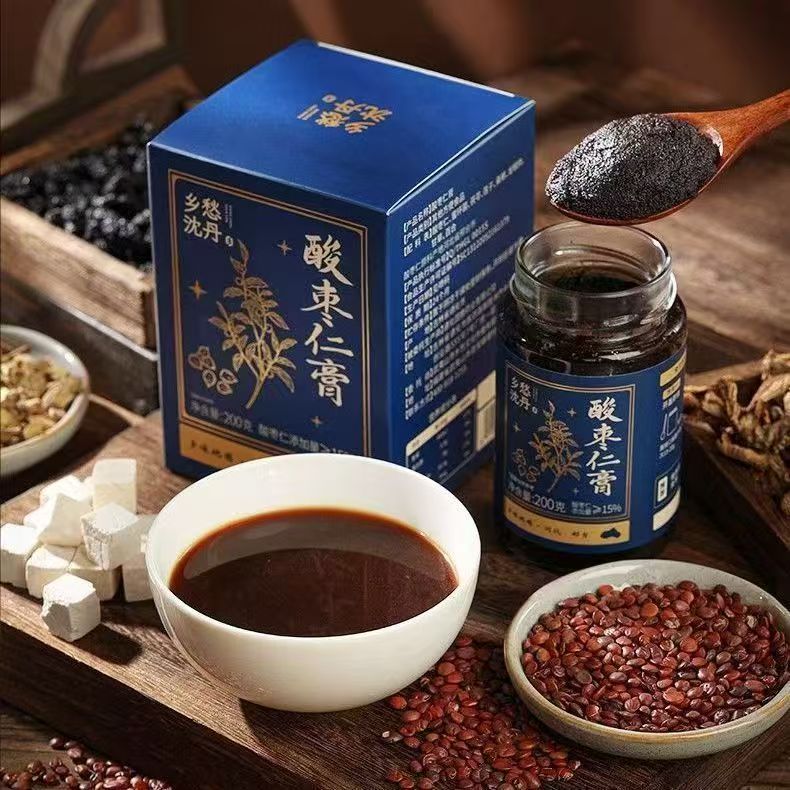乡愁沈丹酸枣仁膏营养正品蜜环菌茯苓莲子桑葚方便即食冲饮