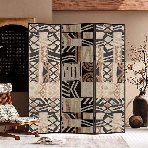 法式中古金属屏风隔断客厅入户装饰折叠移动卧室沙发背景遮挡折屏