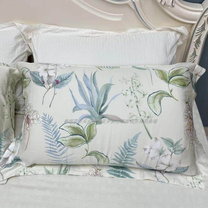 LF60支印花兰精天丝枕套夏季丝滑凉感亲肤48x74cm床上枕头套通用