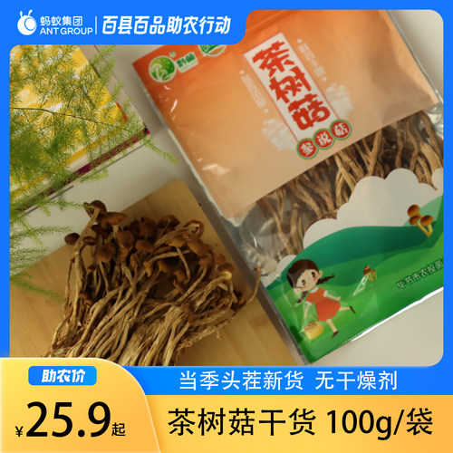 参说菇精选茶树菇袋装干货100g