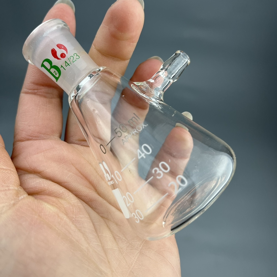 抽滤瓶50ml标准磨口加厚抽滤瓶三角烧瓶14#磨口