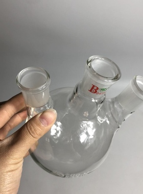 三口烧瓶耐高温玻璃烧杯1235000ml口径24x3加厚材质可定做