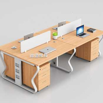 新款职员办公桌简约现代员工位电脑桌组合财务桌椅工厂屏风246人