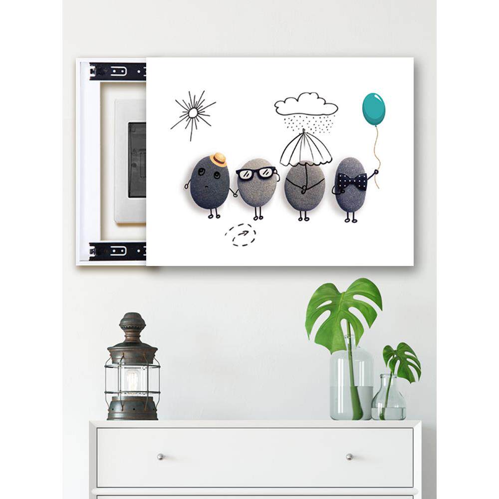 简约现代电表箱装饰画个性配电箱推拉画客厅餐厅开关盒遮挡免打孔