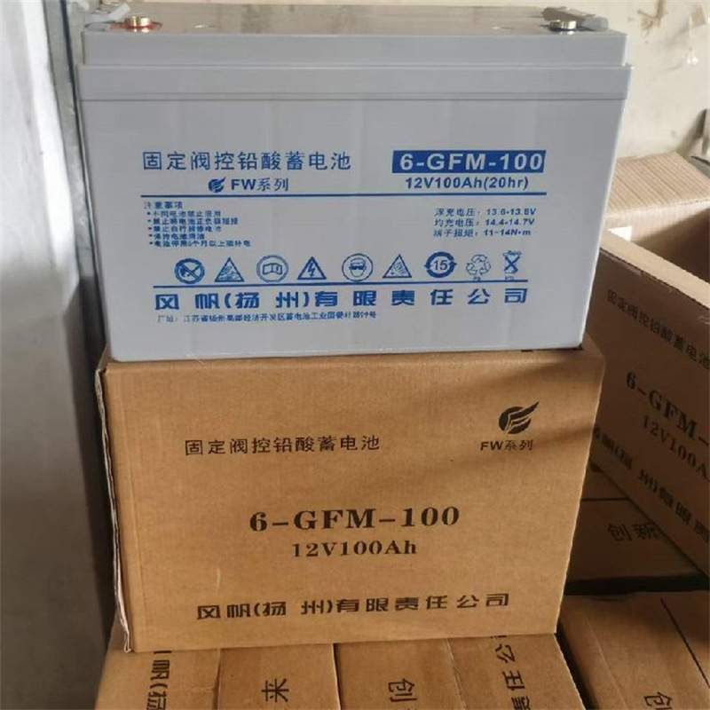 风帆蓄电池6-GFM-100 12V100Ah铅酸免维护UPS EPS直流屏 通信电源