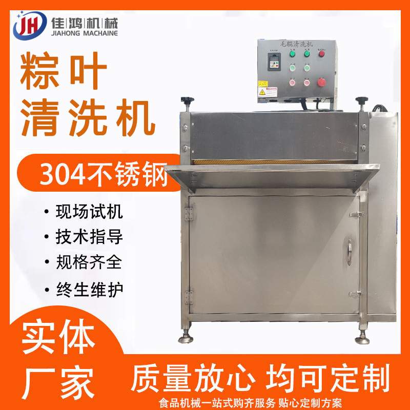 大叶子清洗设备 双面辊粽叶清洗机 多功能高压喷淋毛刷清洗机佳鸿