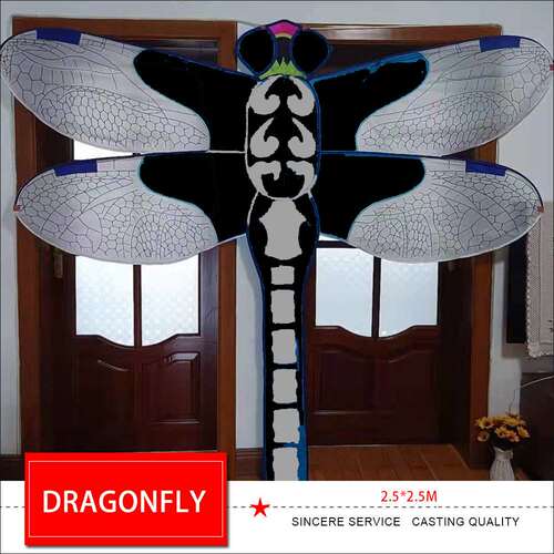 新款2022年 544伞布蜻蜓风筝 树脂骨架 创意风筝翅膀手绘 2.5m