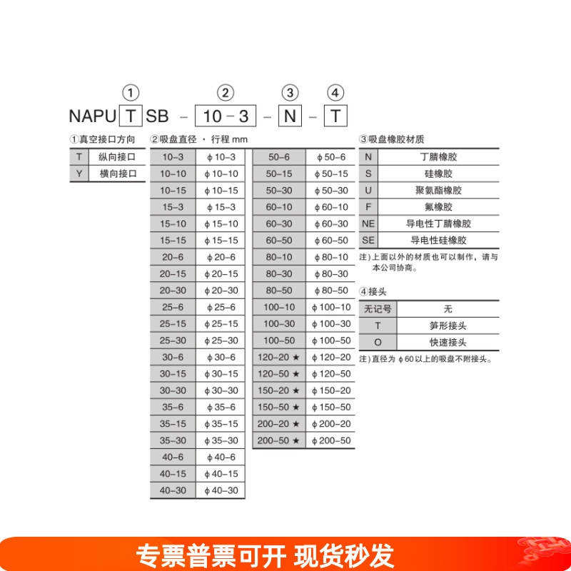 妙德金属吸盘气动元件NAPUYSB-80-10-N工业自动化设备