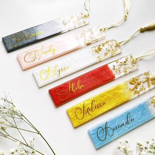 滴胶书签模具DIY手工制作材料包自制书签名字刻字书签环氧树脂胶