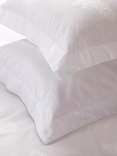 五星级酒店白色布草宾馆床上用品四件套 式 全棉60支羽毛花款