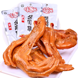 味芝元卤鸭掌湖南特产香辣鸭脚下酒菜休闲小吃卤味零食味之元鸭爪