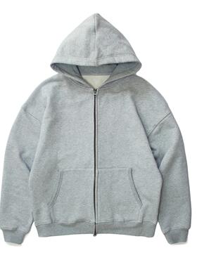 GETY日系廓形连帽卫衣男YKK拉链开衫外套重磅480g抓绒纯色百搭