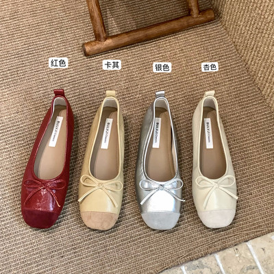 广州女鞋内增高法式小红色单鞋