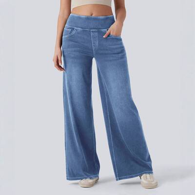 Maternity Jeans for Women Straight Leg Stretchy Denim