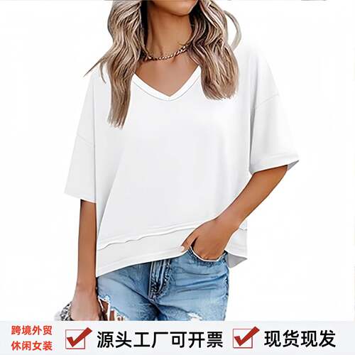 Women's Summer V-Neck Short Top