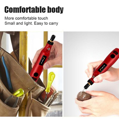 USB Cordless Drill Mini Wireless DEngraving Polishing Pen El