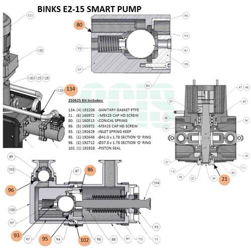 德国 工厂直采 宾克斯 binks 维修包 250608