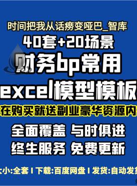财务bp常用报表excel会计管理分析经营预测计划表格实践模型模板